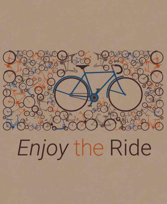 Enjoy The Ride Design Imprinted on Men's Short Sleeve Organic Cotton Tee