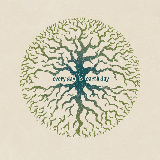 Everyday Is Earth Day Design Imprinted on Men's Short Sleeve Organic Cotton Tee