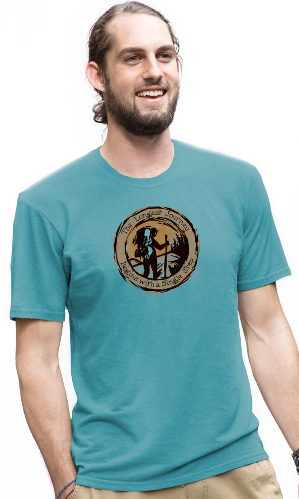 Zen Hiker on Short Sleeve Cotton Unisex Performance Tee