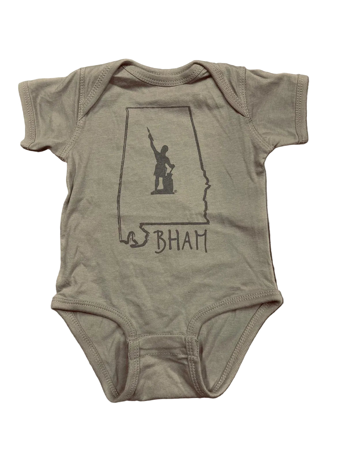 I Love Birmingham Pride Design Imprinted on Made in USA Organic Cotton Infant Snappie