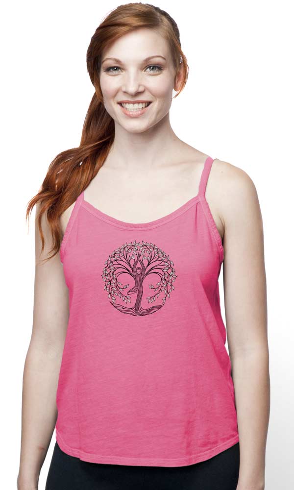 New Tree Pose Tank Top on Hemp