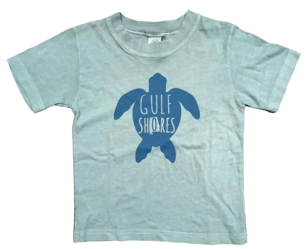 Gulf Shores Turtle Art Design imprinted on 100% Organic Cotton