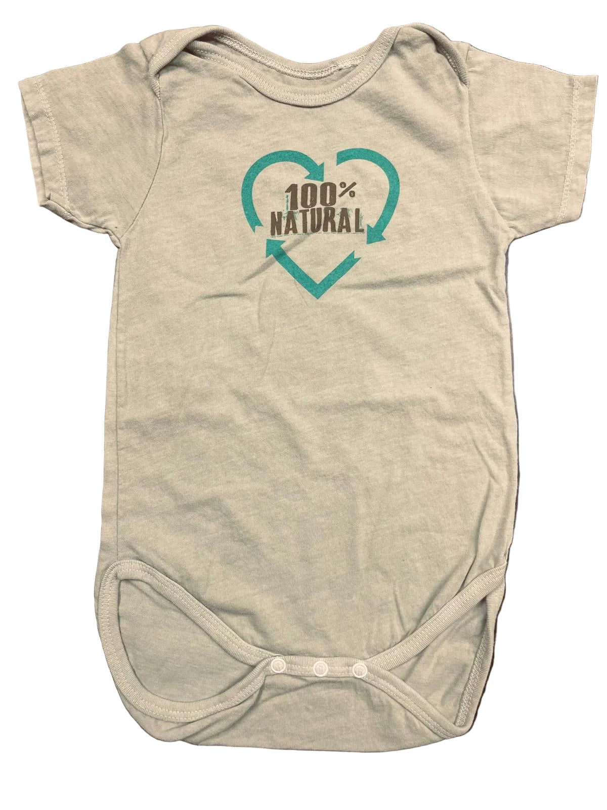 100% Natural Imprinted on Made in USA Organic Cotton Infant Snappie