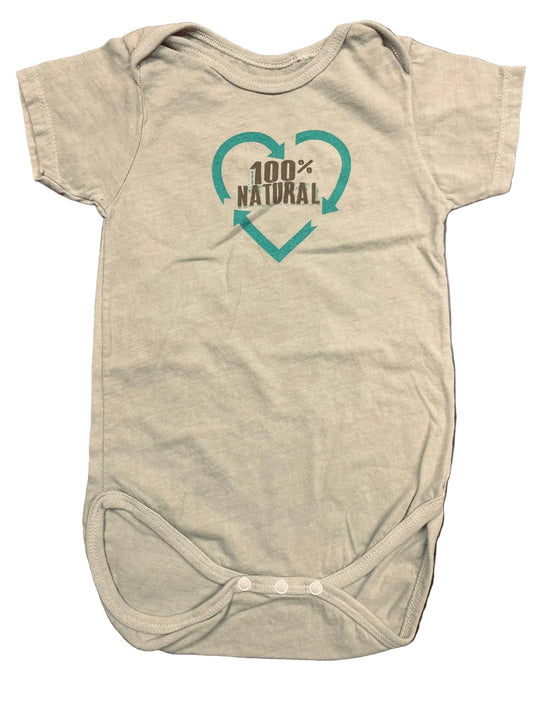 100% Natural Imprinted on Made in USA Organic Cotton Infant Snappie