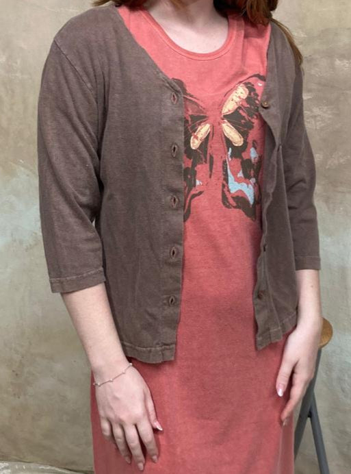 Earthlight 3/4 Sleeve Cardigan in Hemp & Organic Cotton
