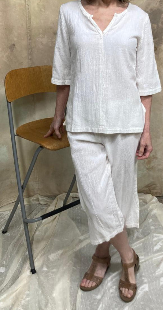 Seabreeze 3/4 Sleeve Top & Pant Organic Cotton Set