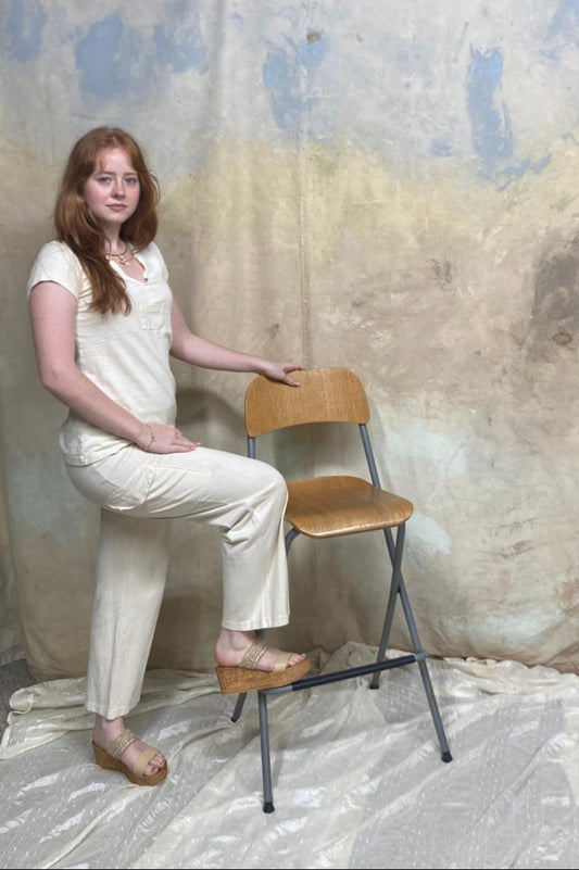 Hemp Organic Cotton Pants with Cargo Pocket