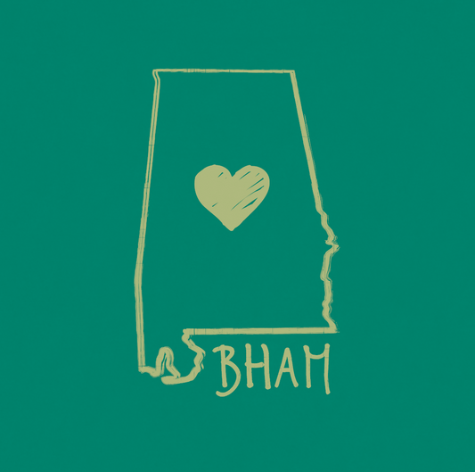 BHAM Heart on Men's Short Sleeve Performance Cotton Tee