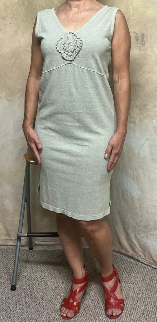 Savannah Medallion Sleeveless Dress on Hemp Organic Cotton