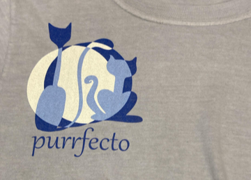 Purrfecto Design on Short Sleeve Organic Cotton Unisex Tee