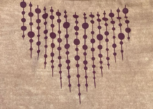 Heart Design on Hemp Organic Cotton Tank Top