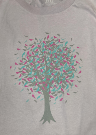 Tree Confetti Imprint on Short Sleeve Organic Cotton Unisex Tee