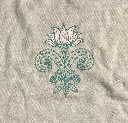 Hemp Organic Cotton Tank Top Lotus Flower