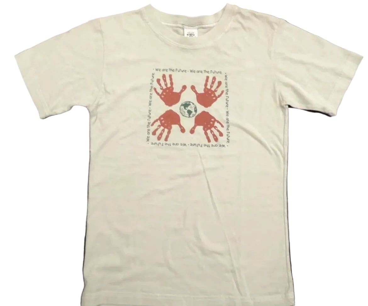 We Are The Future Design imprinted on 100% Organic Cotton