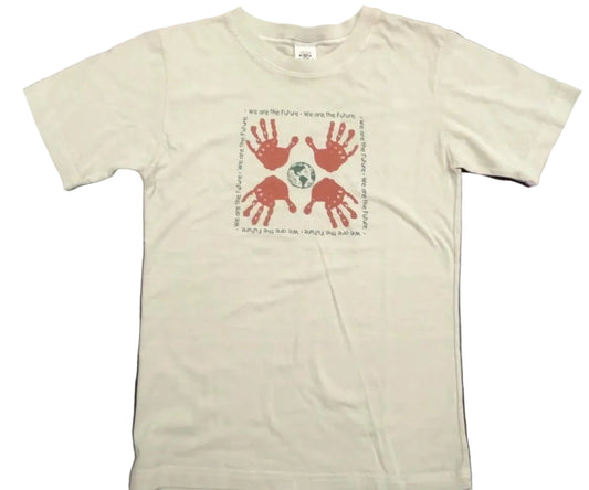We Are The Future Design imprinted on 100% Organic Cotton