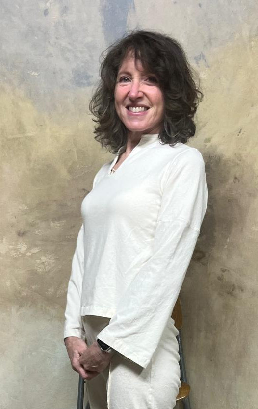 Long Sleeve Hemp Organic Cotton Lycra Ladies Top