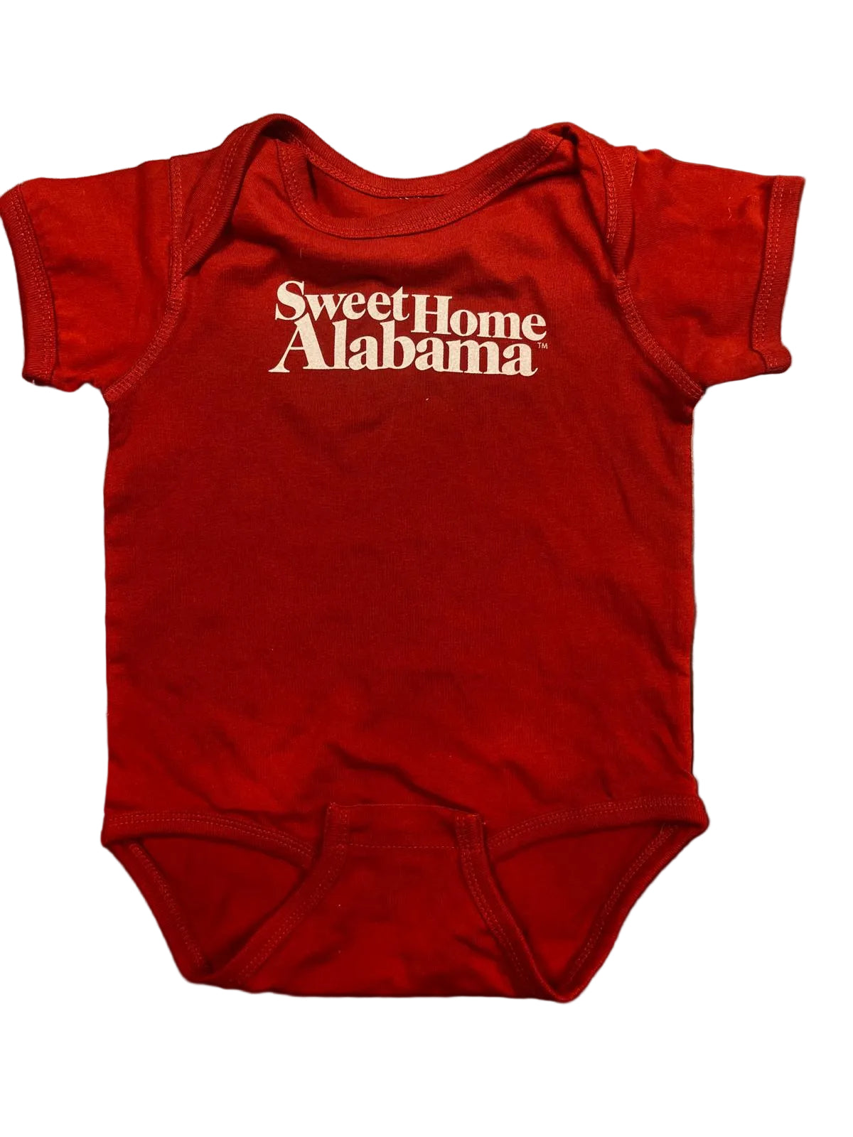 Sweet Home Alabama Imprinted on Made in USA Organic Cotton Infant Snappie