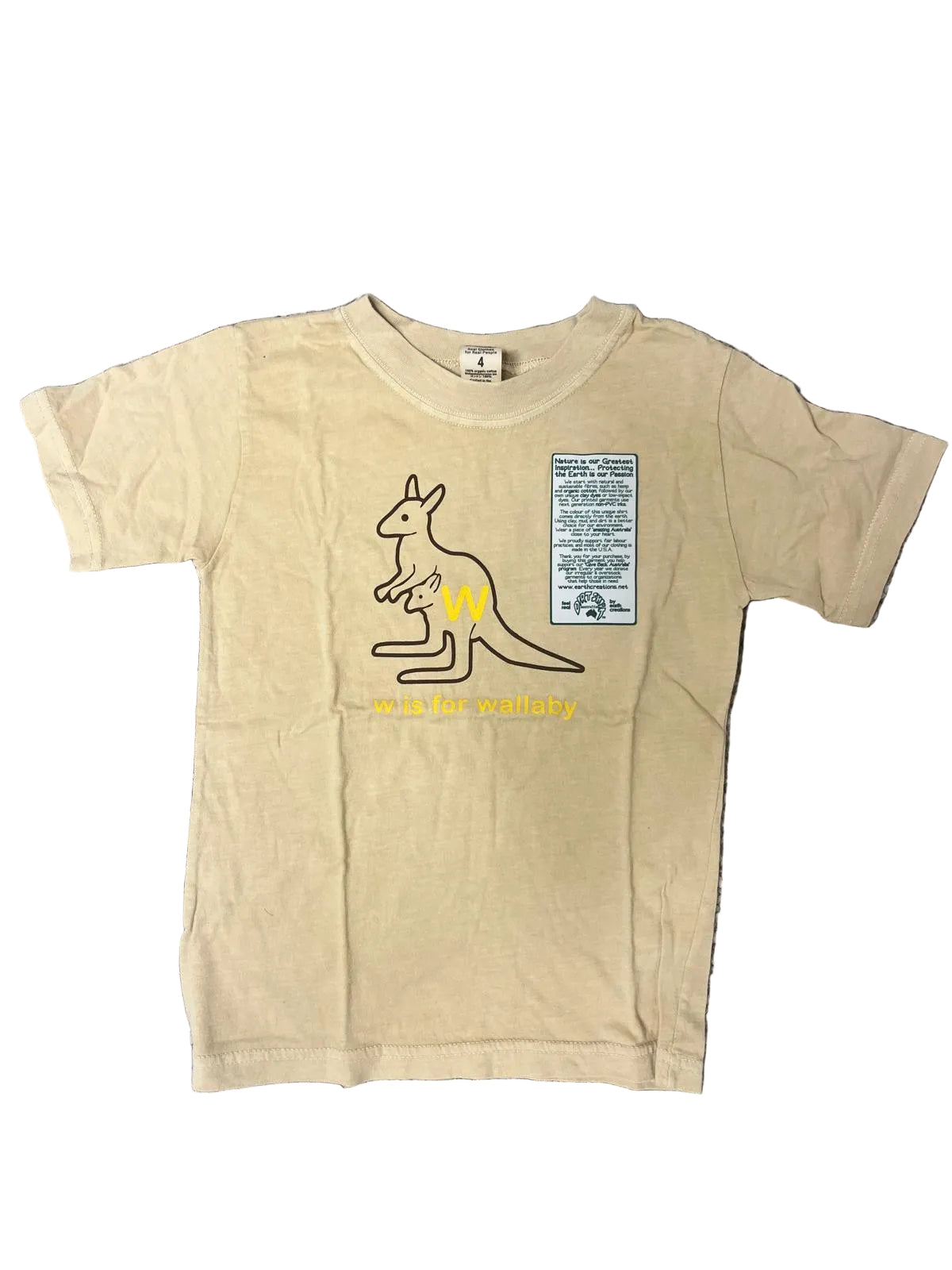 Learn by Wearing Australian Designs Imprinted on Made in USA Organic Cotton