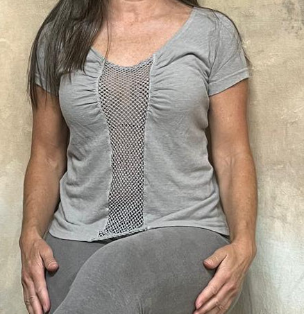 Willow Mesh Hemp & Organic Cotton Top in Short Sleeve