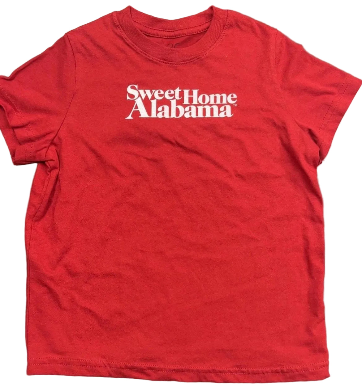 Sweet Home Alabama Youth Neon Green Tee imprinted on 100% Organic Cotton