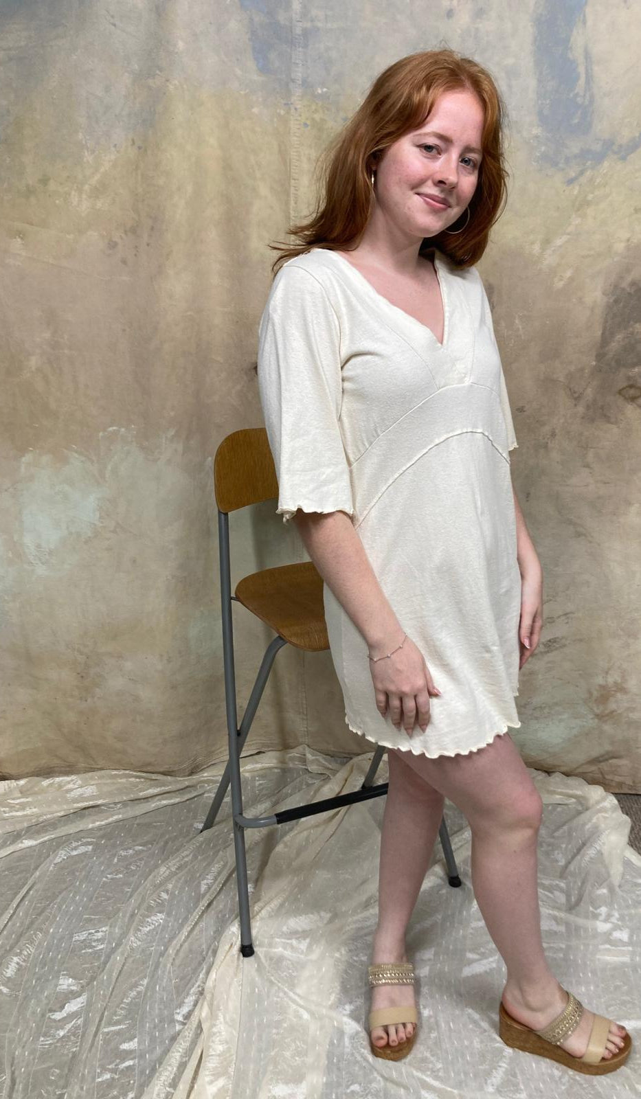 Willow Belle Organic Cotton & Hemp 3/4 sleeve Tunic Dress