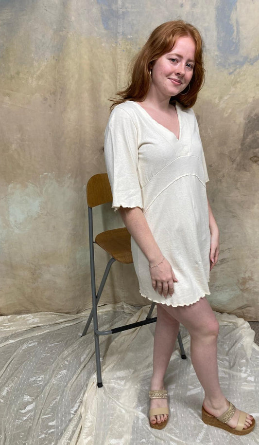 Willow Belle Organic Cotton & Hemp 3/4 sleeve Tunic Dress