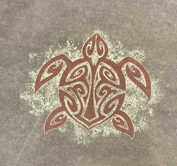 Turtle Design Imprinted on Men's Short Sleeve Cotton Tee