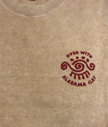 Original "Dyed with Alabama Clay" Emblem Imprinted on Men's Short Sleeve Cotton Tee