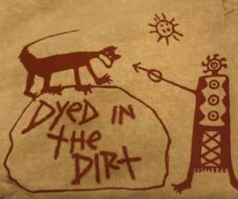 "Dyed In The Dirt" Design Imprinted on Men's Short Sleeve Cotton Tee