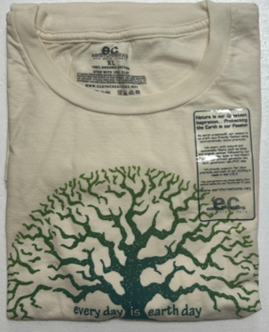 Everyday Is Earth Day Design Imprinted on Men's Short Sleeve Organic Cotton Tee