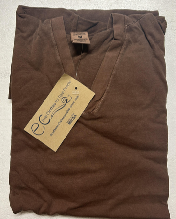 Men's Long Sleeve V-Neck Organic Cotton Hoody