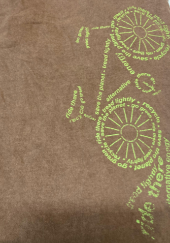 Alternative Energy design Imprinted on Men's Long Sleeve Clay Dyed Organic Cotton Tee