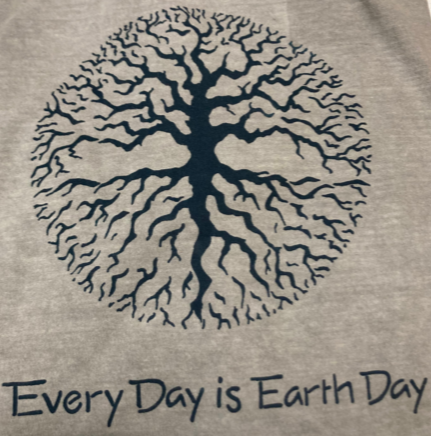 Roots design Imprinted on Men's Long Sleeve Clay Dyed Organic Cotton Tee